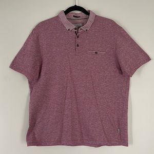 Ted Baker London Woven Polo Shirt Mens Size 7